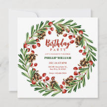 クリスマスリース誕生日パーティー