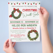 クリスマスリース販売 | PTO資金調達 チラシ (手)