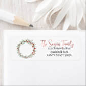 クリスマスリース赤い果実 ラベル (インサイチュ)