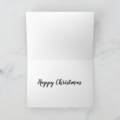 クリスマスリース越しに見上げるシカ サンキューカード (内部)