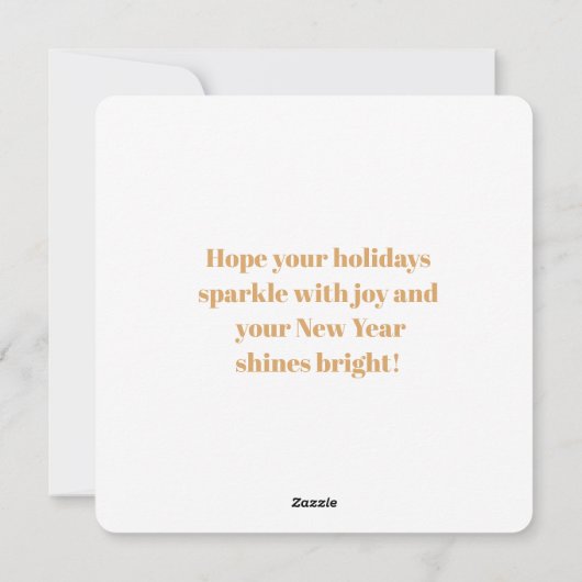 クリスマスリース金ゴールドと緑 シーズンカード (裏面)