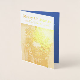 クリスマスリース銀箔グリーティングカード 箔カード