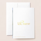 クリスマスリース銀箔グリーティングカード 箔カード (裏面封筒付き)