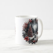クリスマスリース風景マグ コーヒーマグカップ (正面右)