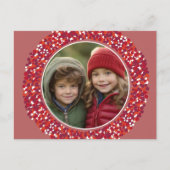 クリスマスリース1赤い果実の写真 シーズンポストカード (正面)