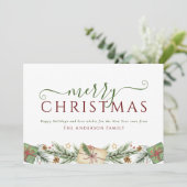 クリスマスリース4フォトファミリー シーズンカード (スタンド正面)