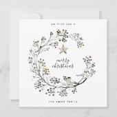 クリスマスリース8フォトコラージュ年レビュー シーズンカード (正面)