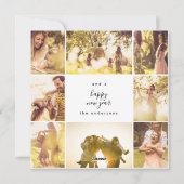 クリスマスリース8フォトコラージュ年レビュー シーズンカード (裏面)