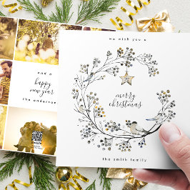 クリスマスリース8フォトコラージュ年レビュー シーズンカード