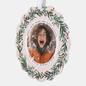 クリスマスリース |すべてメリーの写真 オーナメントカード (左)