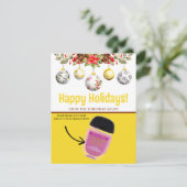 クリスマスリース&オーナメントパーソナライズされたギフティング 招待状 (スタンド正面)