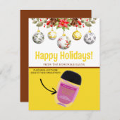 クリスマスリース&オーナメントパーソナライズされたギフティング 招待状 (正面/裏面)