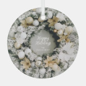 クリスマスリース ガラスオーナメント (正面)