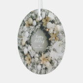 クリスマスリース ガラスオーナメント (正面左)