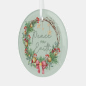 クリスマスリース ガラスオーナメント (正面左)