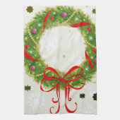 クリスマスリース キッチンタオル (縦)