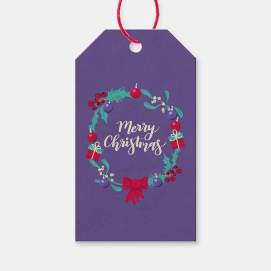 クリスマスリース ギフトタグ (正面)
