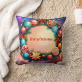 クリスマスリース クッション (ブランケット)