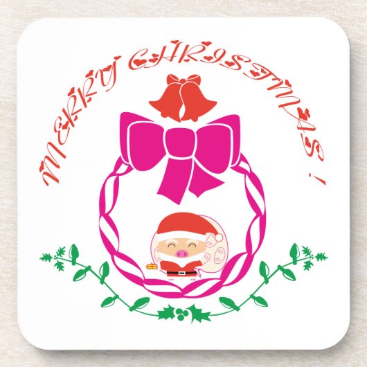 クリスマスリース コースター (正面)