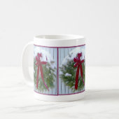 クリスマスリース コーヒーマグカップ (正面左)