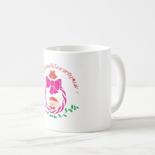 クリスマスリース コーヒーマグカップ (正面右)