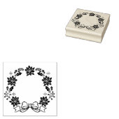 クリスマスリース ゴムスタンプ サイズ S M L ラバースタンプ (押印)