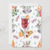 クリスマスリース ゴールド カップルシャワー 招待状 (裏面)