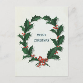 クリスマスリース シーズンポストカード