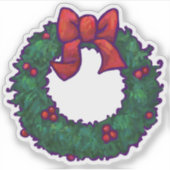 クリスマスリース シール (正面)