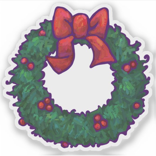 クリスマスリース シール (正面)