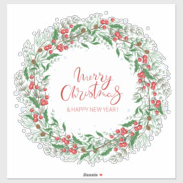 クリスマスリース シール