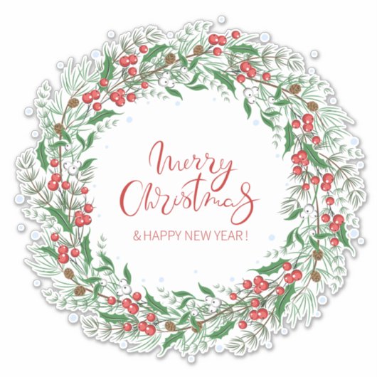 クリスマスリース シール (正面)