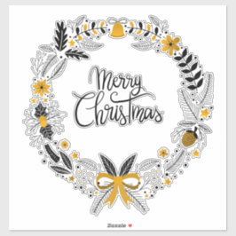 クリスマスリース シール