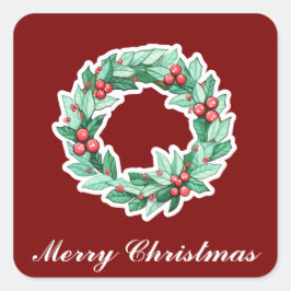 クリスマスリース スクエアシール