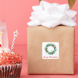 クリスマスリース スクエアシール