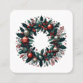 クリスマスリース スクエア名刺 (正面)