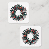 クリスマスリース スクエア名刺 (正面/裏面)
