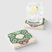 クリスマスリース ストーンコースター (横)