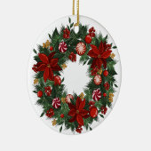 クリスマスリース セラミックオーナメント