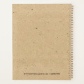 クリスマスリース、タイポグラフィ段ボール、ストライプ プランナー手帳 (裏面)