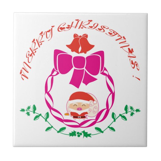 クリスマスリース タイル (正面)