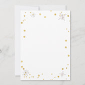 クリスマスリース、ダイヤモンドと星 招待状 (裏面)