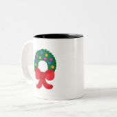クリスマスリース ツートーンマグカップ (正面左)
