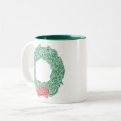 クリスマスリース ツートーンマグカップ (正面左)