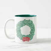 クリスマスリース ツートーンマグカップ (左)
