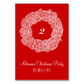 クリスマスリース テーブルナンバー (裏面)