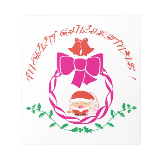 クリスマスリース ノートパッド (正面)