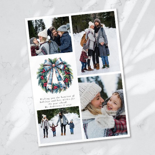 クリスマスリース フォトコラージュ シーズンカード