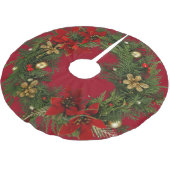 クリスマスリース ブラッシュドポリエステルツリースカート (アングル)