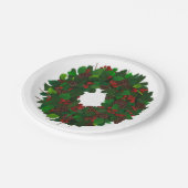 クリスマスリース ペーパープレート (アングル)